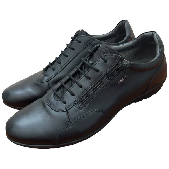 Geox Symbol Man Leather Shoes Size 47 US 13 - Picture 4 of 12